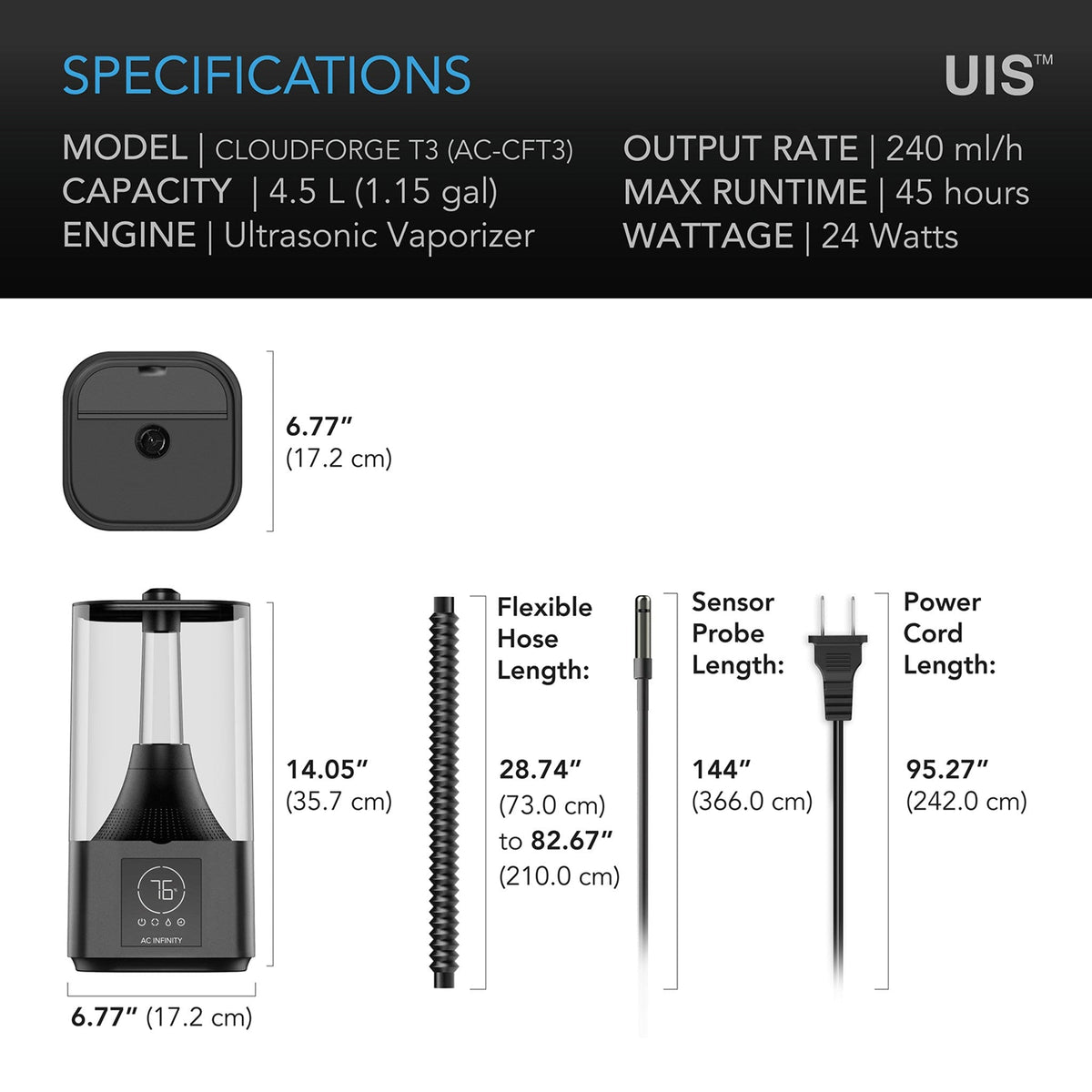 AC Infinity AC Infinity CloudForge T3 Plant Humidifier