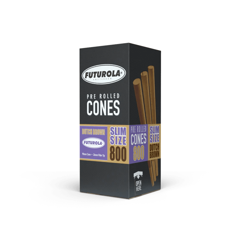 Futurola Dutch Brown + Futurola Tip Futurola Slim Size 98/26 Pre-Rolled Cones