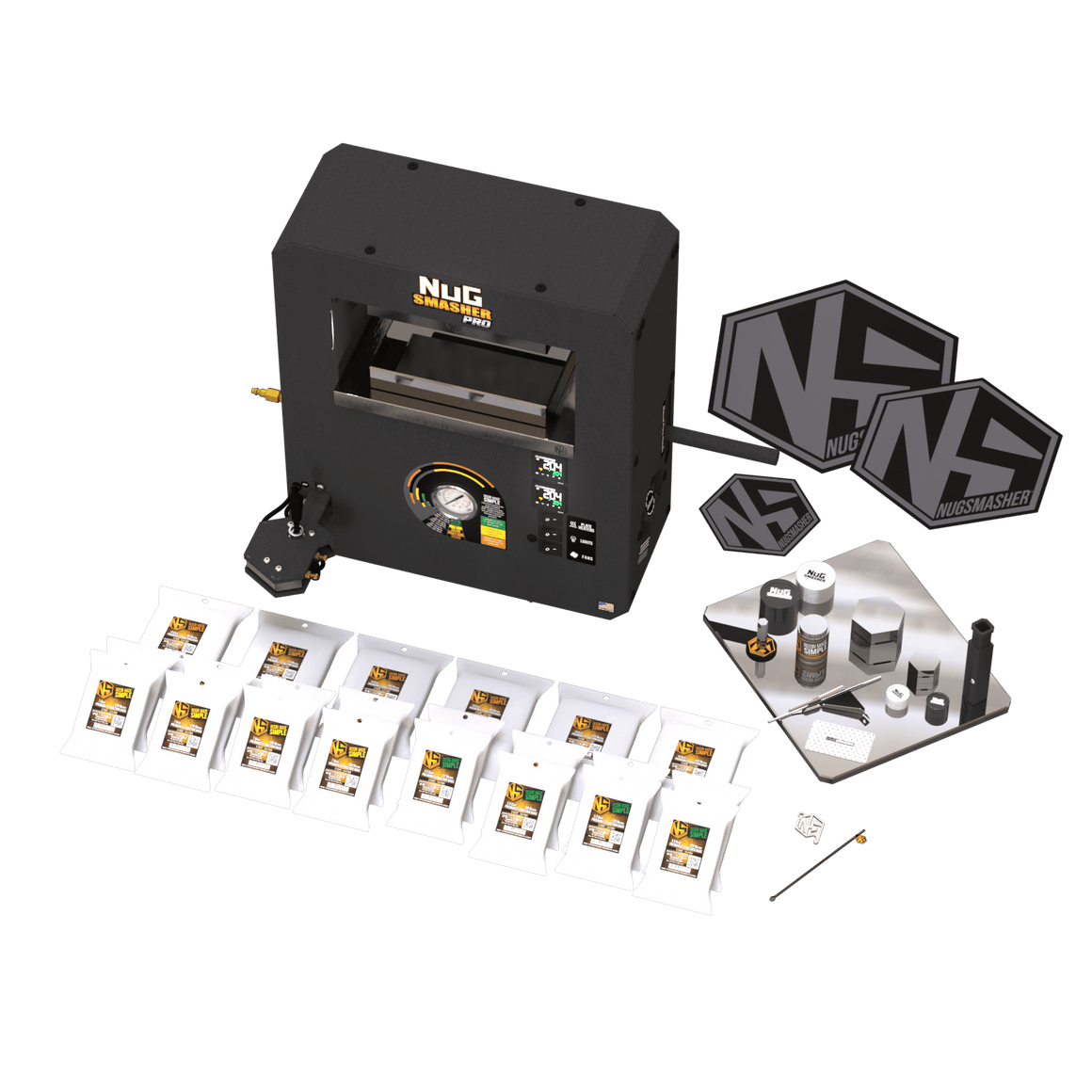 NugSmasher NugSmasher Pro 20 Ton Rosin Press Essentials Bundle