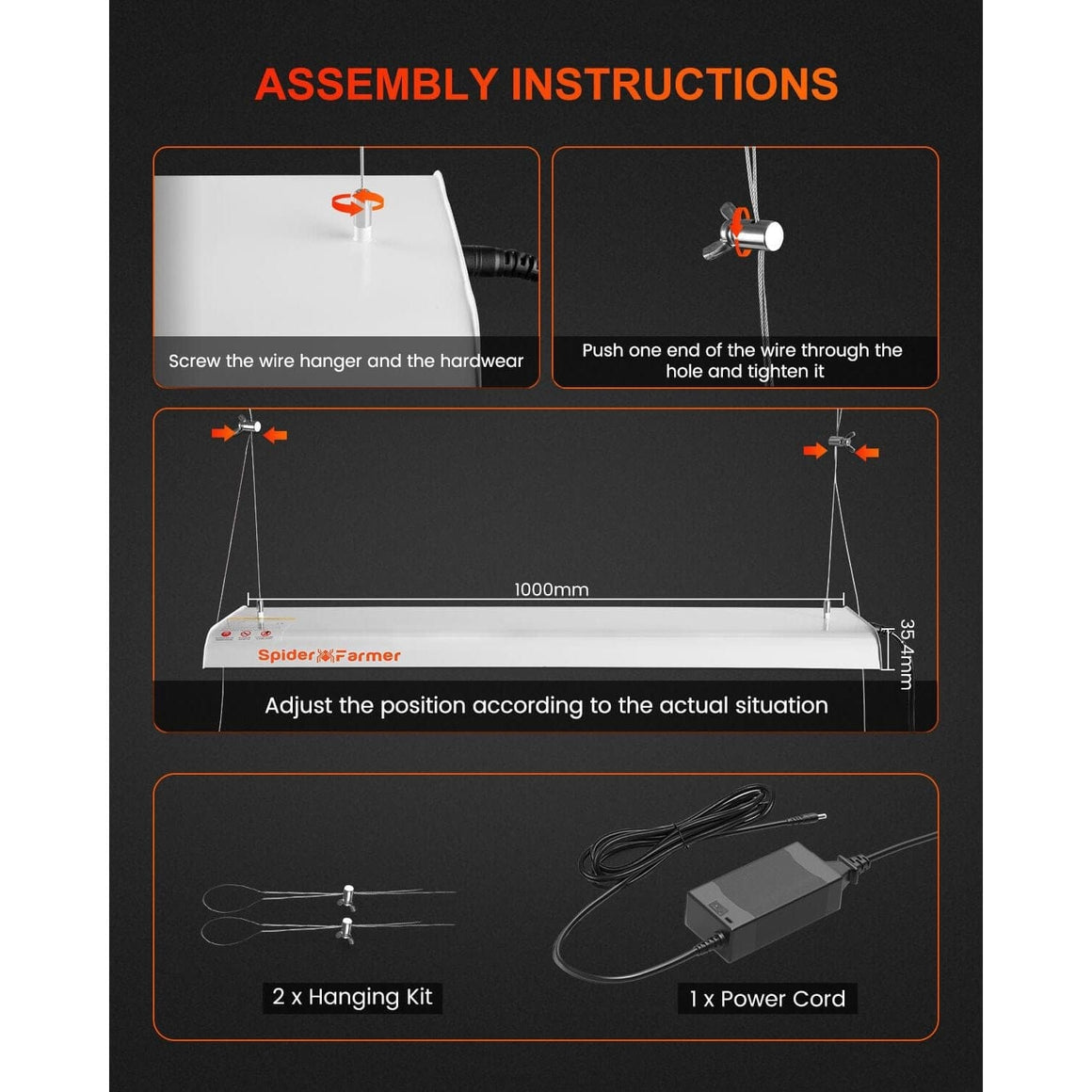 Spider Farmer Spider Farmer SF600 Veg LED Grow Light Instructions